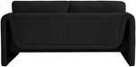 Black Stylus Boucle Fabric Loveseat - 198Black-L - Vega Furniture