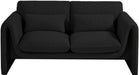 Black Stylus Boucle Fabric Loveseat - 198Black-L - Vega Furniture