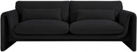 Black Stylus Boucle Fabric Sofa - 198Black-S - Vega Furniture