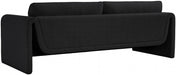 Black Stylus Boucle Fabric Sofa - 198Black-S - Vega Furniture