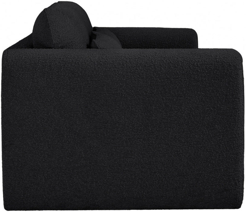 Black Stylus Boucle Fabric Sofa - 198Black-S - Vega Furniture