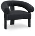 Black Winston Boucle Fabric Accent Chair - 497Black - Vega Furniture