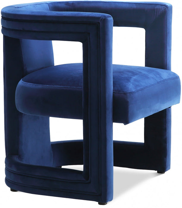 Blair Blue Velvet Dining/Accent Chair - 530Navy - Vega Furniture