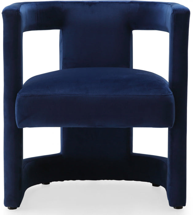 Blair Blue Velvet Dining/Accent Chair - 530Navy - Vega Furniture