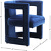 Blair Blue Velvet Dining/Accent Chair - 530Navy - Vega Furniture