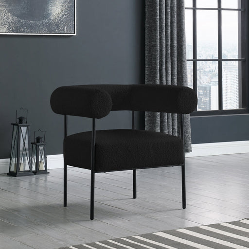 Blake Black Boucle Fabric Accent Chair - 527Black - Vega Furniture