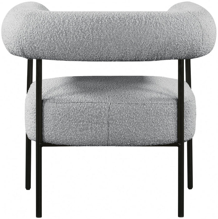 Blake Grey Boucle Fabric Accent Chair - 527Grey - Vega Furniture