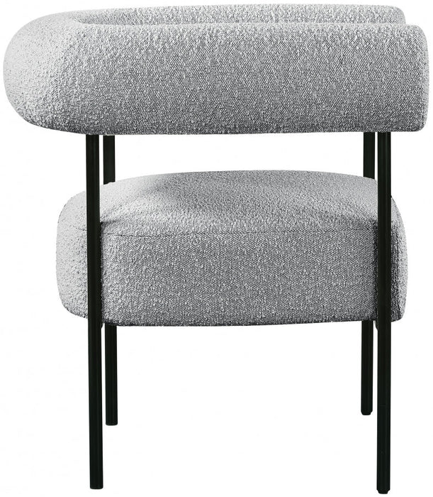 Blake Grey Boucle Fabric Accent Chair - 527Grey - Vega Furniture