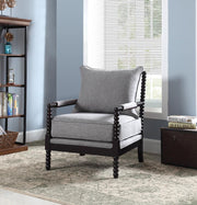 Blanchett Gray/Black Cushion Back Accent Chair - 903824 - Vega Furniture