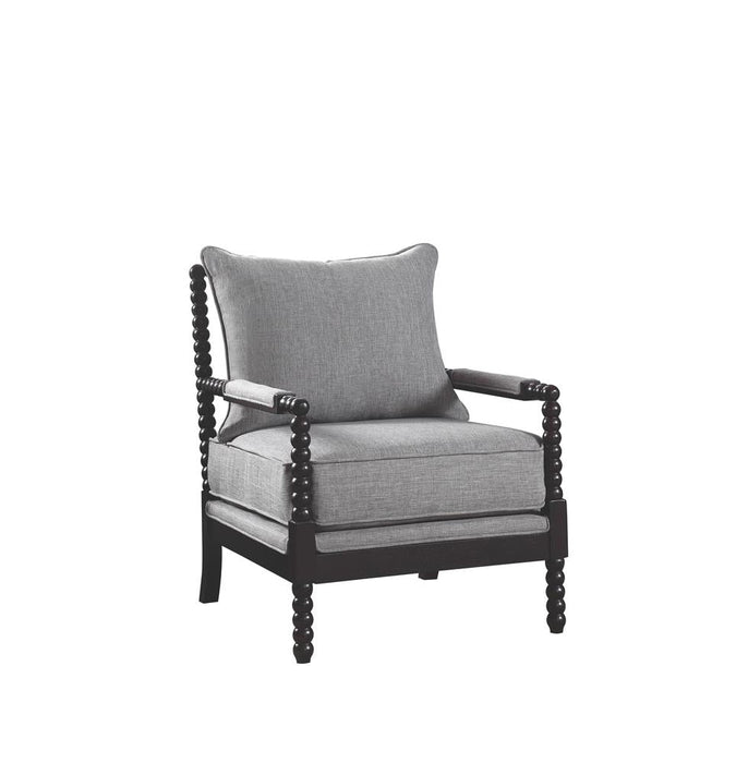 Blanchett Gray/Black Cushion Back Accent Chair - 903824 - Vega Furniture