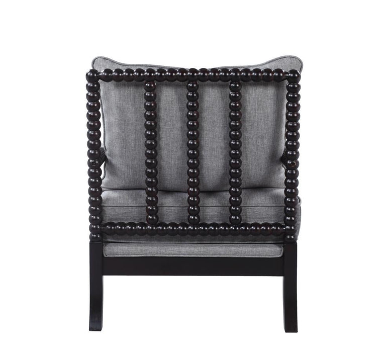 Blanchett Gray/Black Cushion Back Accent Chair - 903824 - Vega Furniture
