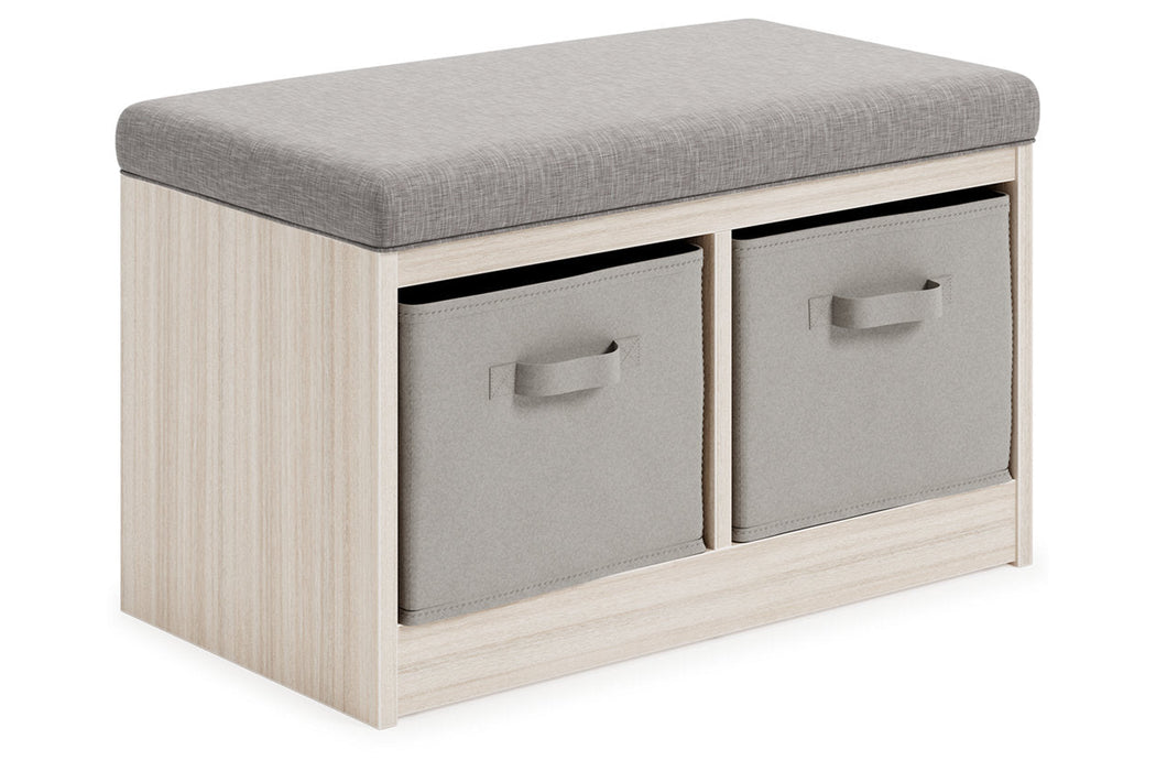 Blariden Gray/Natural Storage Bench - A3000286 - Vega Furniture