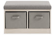 Blariden Gray/Natural Storage Bench - A3000286 - Vega Furniture