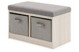 Blariden Gray/Natural Storage Bench - A3000286 - Vega Furniture