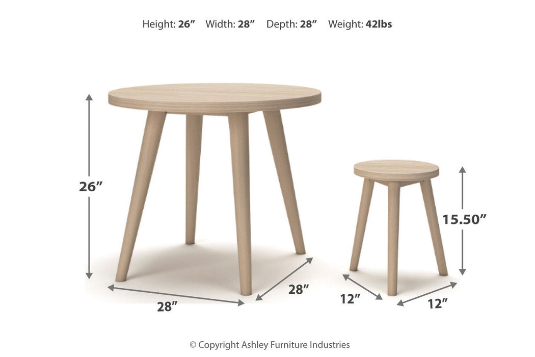 Blariden Natural Table and Chairs, Set of 5 - B008-125 - Vega Furniture