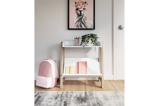 Blariden White/Tan Small Bookcase - A4000361 - Vega Furniture