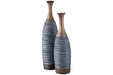 BLAYZE Antique Gray/Brown Vase, Set of 2 - A2000388 - Vega Furniture