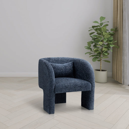 Blue Sawyer Chenille Fabric Accent Chair - 493Navy - Vega Furniture