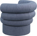 Blue Valentina Linen Textured Fabric Accent Chair - 570Navy - Vega Furniture