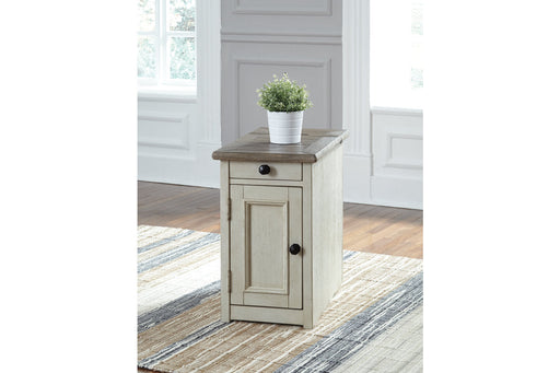 Bolanburg Two-tone Chairside End Table with USB Ports & Outlets - T637-7 - Vega Furniture