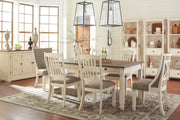 Bolanburg Two-tone Rectangular Dining Set - SET | D647-25 | D647-01(2) - Vega Furniture