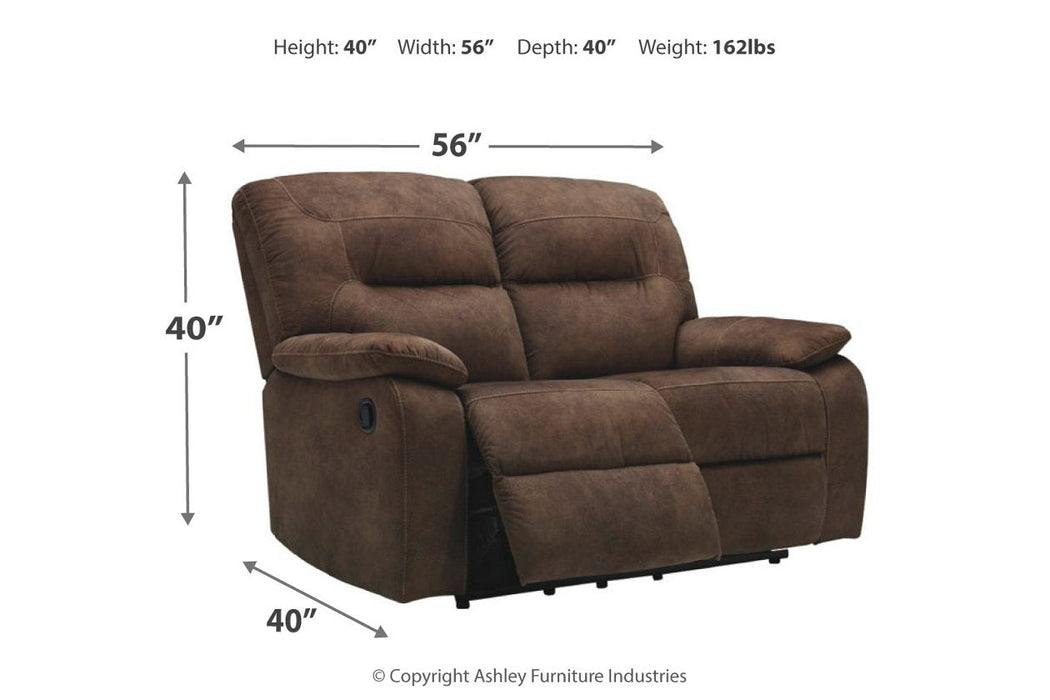 Bolzano Coffee Reclining Loveseat - 9380286 - Vega Furniture