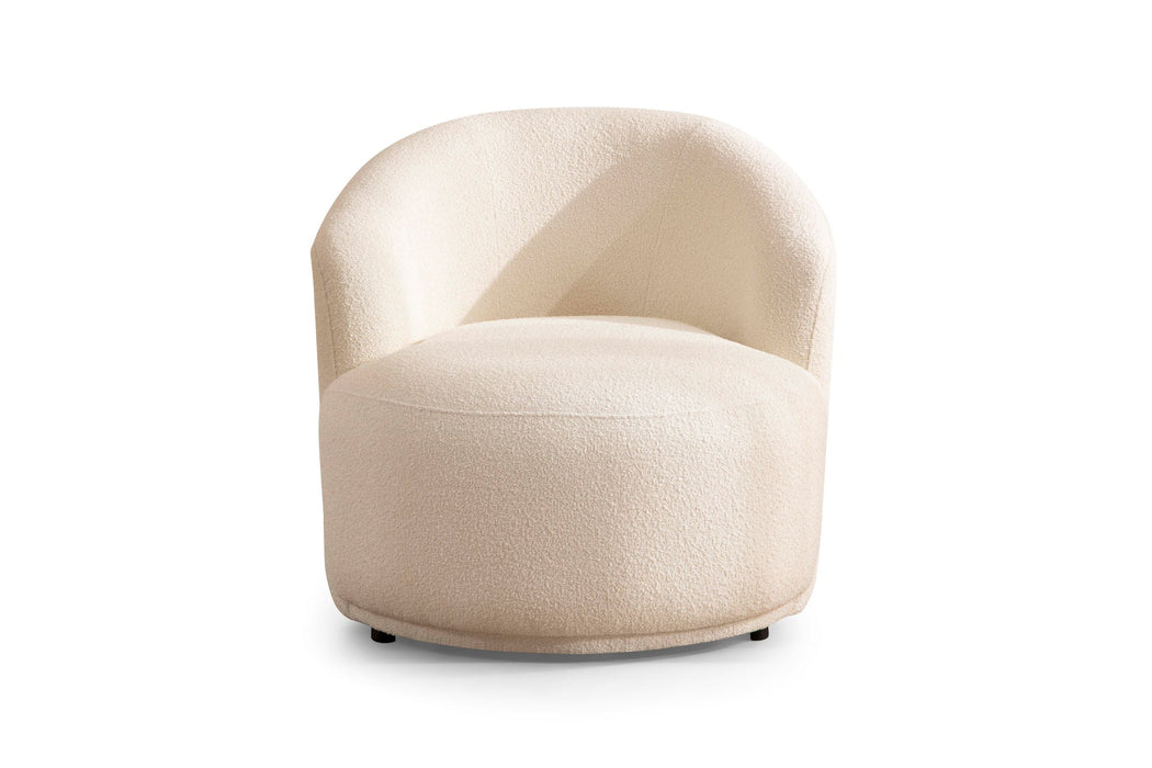 Bonita Ivory Boucle Accent Chair - BONITAIVORY-CHAIR - Vega Furniture