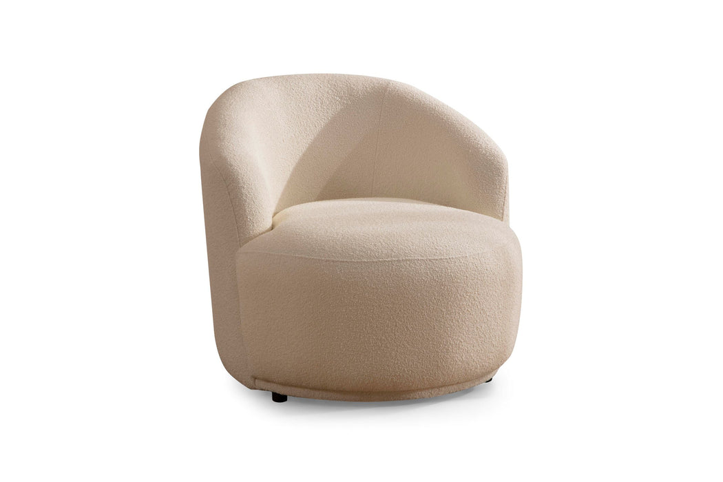 Bonita Ivory Boucle Accent Chair - BONITAIVORY-CHAIR - Vega Furniture