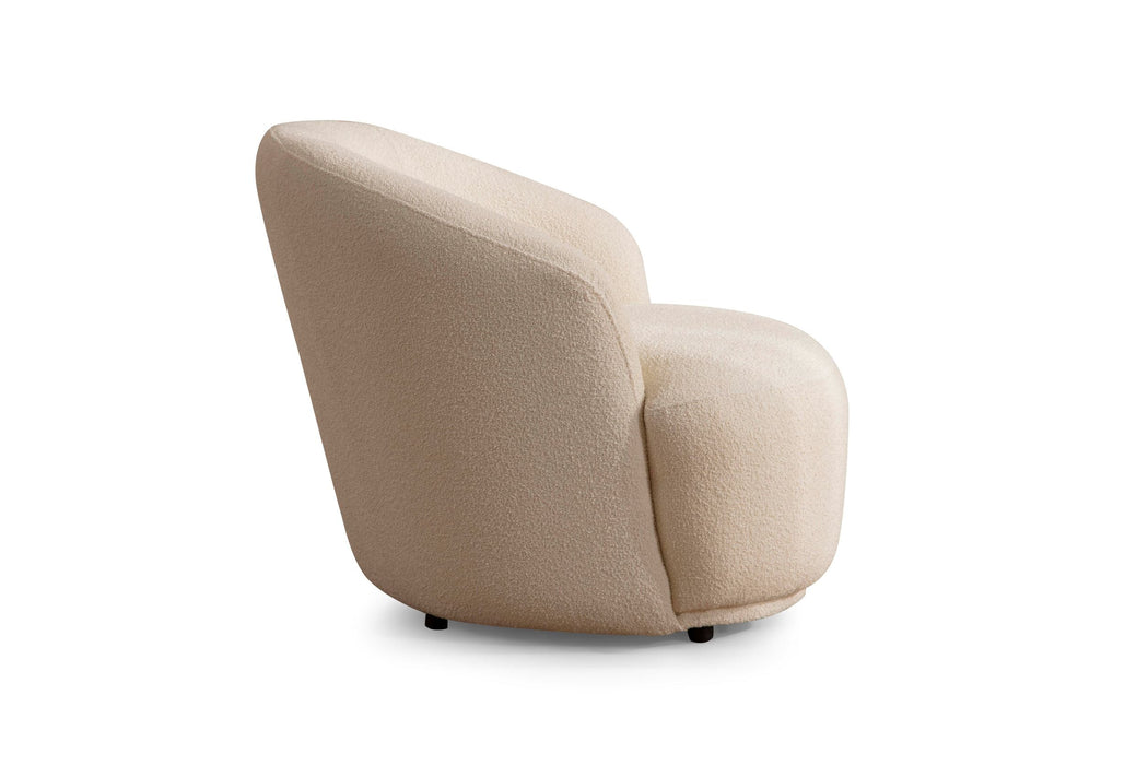 Bonita Ivory Boucle Accent Chair - BONITAIVORY-CHAIR - Vega Furniture