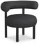 Bordeaux Black Boucle Fabric Accent Chair - 495Black - Vega Furniture