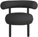 Bordeaux Black Boucle Fabric Accent Chair - 495Black - Vega Furniture