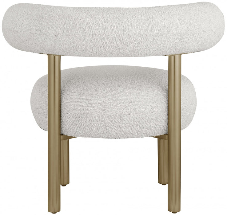 Bordeaux Cream Boucle Fabric Accent Chair - 494Cream - Vega Furniture