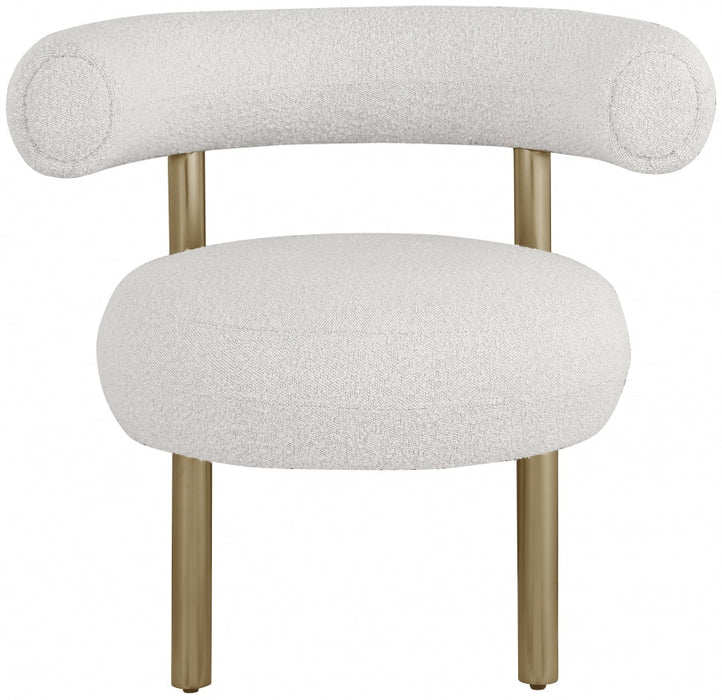 Bordeaux Cream Boucle Fabric Accent Chair - 494Cream - Vega Furniture