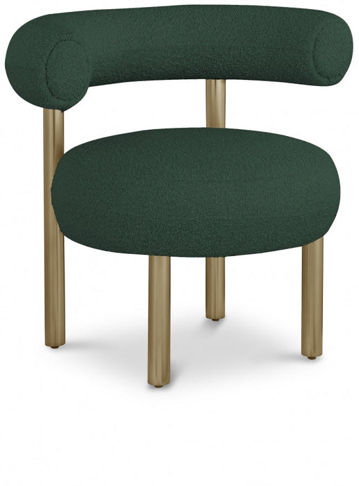 Bordeaux Green Boucle Fabric Accent Chair - 494Green - Vega Furniture