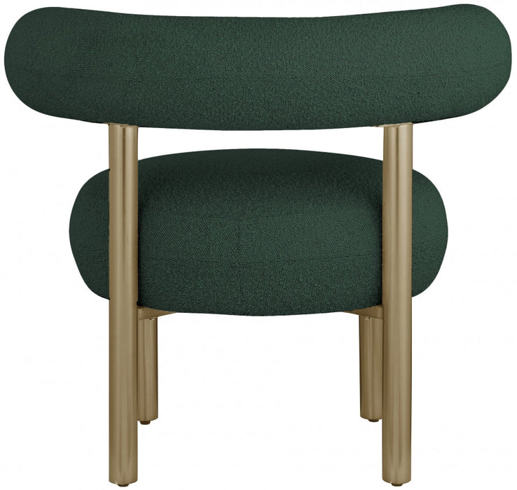 Bordeaux Green Boucle Fabric Accent Chair - 494Green - Vega Furniture