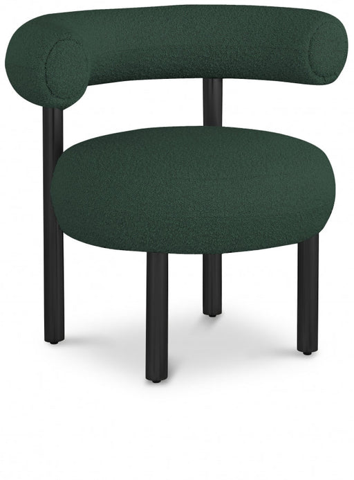 Bordeaux Green Boucle Fabric Accent Chair - 495Green - Vega Furniture