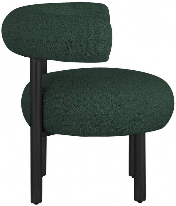 Bordeaux Green Boucle Fabric Accent Chair - 495Green - Vega Furniture