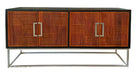 Borman 4-door Wooden Accent Cabinet Walnut and Black - 950331 - Vega Furniture