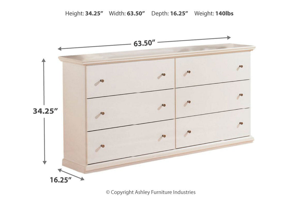 Bostwick Shoals White Dresser - B139-31 - Vega Furniture