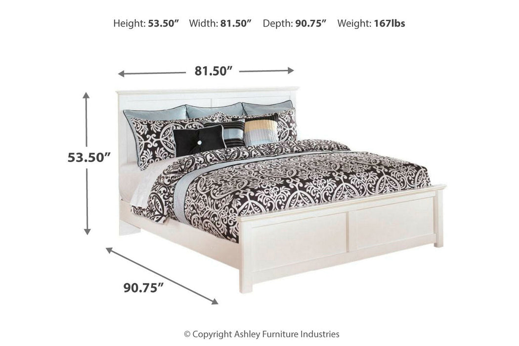 Bostwick Shoals White King Panel Bed - SET | B139-56 | B139-58 | B139-97 - Vega Furniture