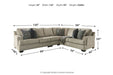 Bovarian Stone 3-Piece RAF Sectional - SET | 5610349 | 5610355 | 5610346 - Vega Furniture