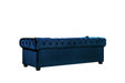 Bowery Blue Velvet Loveseat - 614Navy-L - Vega Furniture