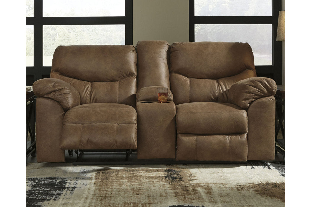 Boxberg Bark Reclining Loveseat with Console - 3380294 - Vega Furniture