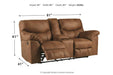 Boxberg Bark Reclining Loveseat with Console - 3380294 - Vega Furniture