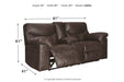 Boxberg Teak Reclining Loveseat with Console - 3380394 - Vega Furniture