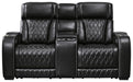 Boyington Black Power Reclining Loveseat with Console - U2710618 - Vega Furniture