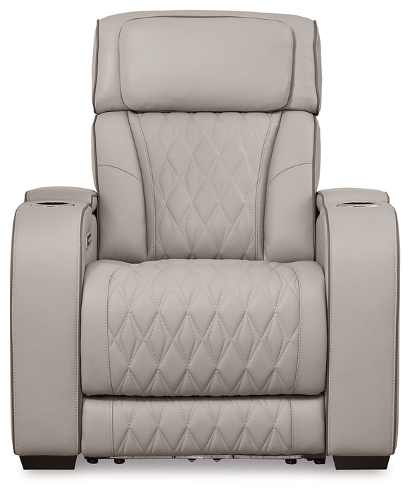 Boyington Gray Power Recliner - U2710513 - Vega Furniture