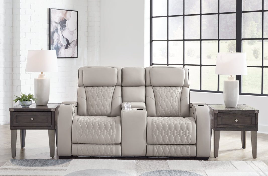 Boyington Gray Power Reclining Loveseat with Console - U2710518 - Vega Furniture