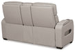 Boyington Gray Power Reclining Loveseat with Console - U2710518 - Vega Furniture