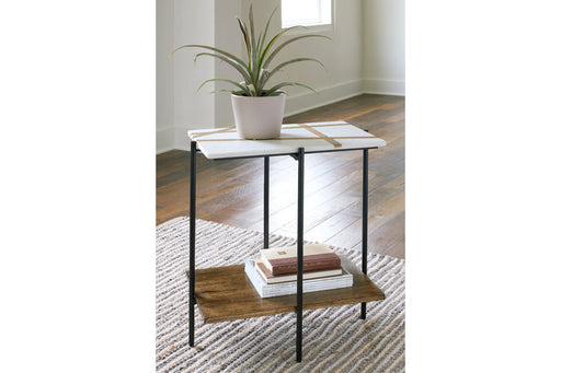 Braxmore White/Light Brown Accent Table - A4000525 - Vega Furniture